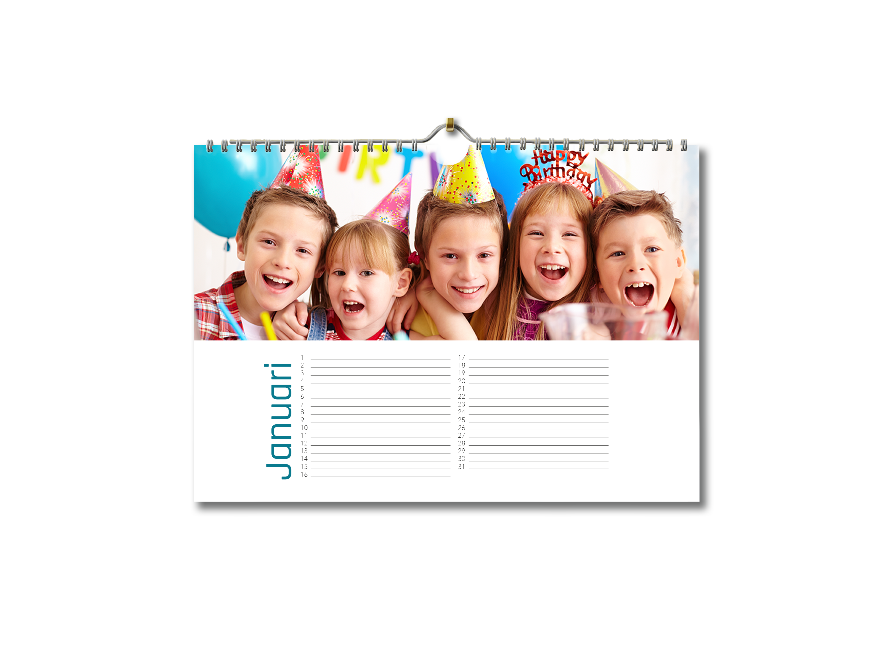 winnaar Springplank Kinderpaleis Verjaardagskalender - A4 - Liggend - Kalender-maken.nl